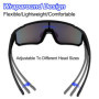 Ghazpmuk 2 Pièces Lunettes de Soleil, Lunette de Cyclisme Polarisées, Lunette de Soleil Sport Polarisée, Lunettes de Vélo, Prote