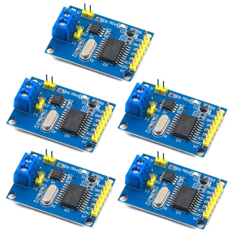 GERUI Lot de 5 modules de bus CAN MCP2515 - Protocole SPI pour Arduino SCM 51 MCU ARM - Avec carte de développement TJA1050 DC 5