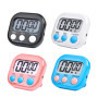 Lot de 4 minuteurs de cuisine numériques, magnétiques, chronomètres avec support pliable, pour enfants, avec grand écran LCD pou