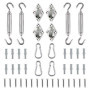 Tiberham Soleil Voile d'ombrage kit matériel, rectangulaire/carré Voile d'ombrage d'installation pour pelouse de terrasse Jardin