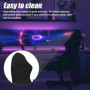 WIYETY Lot de 4 housses de chaise de gaming noires - Lavables - Avec accoudoirs, dossier de chaise et housse de siège - Avec 1 p
