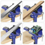 Étau de Table, 80mm étau d'établi, petit étau à pince pour établi, étau rotatif à 360 ° avec base et axe, étau pour le travail d