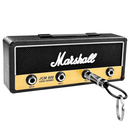 WinGluge Porte Clef Mural, Accroche Clé Murale Adhésif Sans Percer, Noir Boîte à Clés avec 4 Prises de Guitare, Porte-Clés, Key 