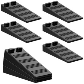 FERRGIA 8 Noir Cale Porte Caoutchouc Souple,Hauteur Reglable Antidérapante Bloc,Non Toxique,Non Odeur Arrêt de Cale Porte,Caoutc