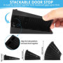 FERRGIA 8 Noir Cale Porte Caoutchouc Souple,Hauteur Reglable Antidérapante Bloc,Non Toxique,Non Odeur Arrêt de Cale Porte,Caoutc