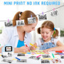 Appareil Photo Numérique Instantané, avec Papier d'impression & Carte TF 32G, Caméra Vidéo avec Stylos Colorés pour Le Bricolage