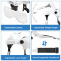 RDDAIPE Lunette Loupe LED, Lunette Loupe pour Travail de Précision, Loupe Frontale, avec 4 LED et 5 Lentilles Détachables (1x-3.
