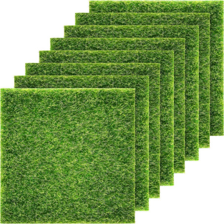 Tapis de pelouse,Gazon Artificiel, Gazon Artificiel féerique Naturel, pour Ornement Miniature, Jardin, Maison de poupée, Gazon p