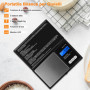 Vinabo Balance de Précision 700g/0,01g, Balance de Cuisine, Balance à Bijoux Portable, Balance de Poche Numérique Pro, avec écra