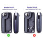 ANGOFIZ Coque Clé Télécommande 4 Boutons CE0523 Lame VA2 Compatible avec Peugeot 807 1007 Citroen C8 Fiat ULYSSE
