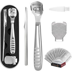 14 Pièce Râpe à Pied, Professionnel Mortes en Lime pour pieds, Rasoir Râpe Pied pour Callosités Rasoir pour Talons, Outil de Péd