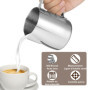 Pichet Mousseur à Lait pour Machine à Café,Pichet à Lait en Acier Inox 304 de 350 ml/12 oz,Accessoires de Barista en Métal pour 