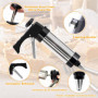 Dyaucwpo Pistolet à Patisserie, Presse à Pâtisserie en Acier Inoxydable, Machine à Biscuits, Presse à Biscuits Avec 13 Gabarits,