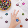 Domkan 100 Pièces 25mm Decoration Cabochon Rond, Cabochons pour Bijoux, Cabochons Verre pour Bijoux, Scrapbooking et Décoration 