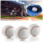 Lot de 4 ballons de baseball cousus à la main - Baseball souple de 9 pouces - En polyuréthane souple - Balles de baseball - Pour