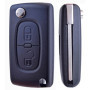 ANGOFIZ Coque Clé Pliable 2 Boutons CE0523 Lame VA2 Compatible avec Peugeot 207 307 307S 308 407 408 3 607 807 2BT 3008 5008 Par