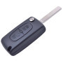 ANGOFIZ Coque Clé Pliable 2 Boutons CE0523 Lame VA2 Compatible avec Peugeot 207 307 307S 308 407 408 3 607 807 2BT 3008 5008 Par