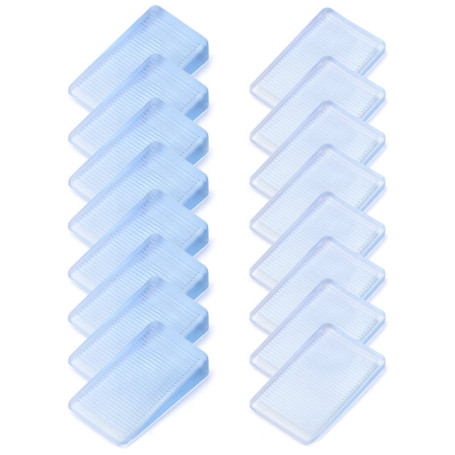 QWORK® 16 x Cales de Meubles Transparent, Cales en Plastique pour Meubles, WC, 2 Tailles (2~5 mm et 2~10 mm Hauteur)