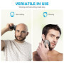 Rasoir Tete Chauve Homme, Rasoir Electriques Hommes, 6D Flexible Tête de Rasage, Tête Magnétique, Utilisable à sec et Sous L'eau