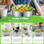 Gaethra Essoreuse à Salade 4,5L en Acier Inoxydable Grande, Panier a Salade avec Couvercle, Base Antidérapante, Salad Spinner po