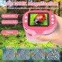 Vankarr 1000X Microscope numérique de poche portable pour enfants avec carte SD de 32 Go, écran IPS de 2 pouces, échantillons de
