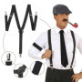 VFANDV Accessoire Annee 20 Homme, 14pcs Années 1920 Hommes Accessoires Gatsby Costume Gangster Deguisement, Années 1920 Hommes D