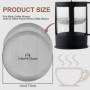 EASYKEENECOM Lot de 3 filtres de rechange pour cafetière à piston - 350 ml - En acier inoxydable - Pour cafetière à piston à pis