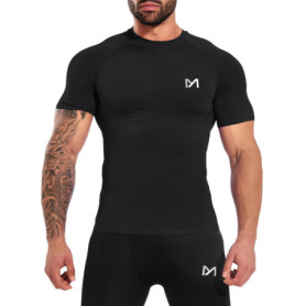 MEETYOO Tee Shirt Compression Homme,Maillot de Fitness Fonctionnel à Manches Courtes Maillot de Sport Homme Respirant Maillot de