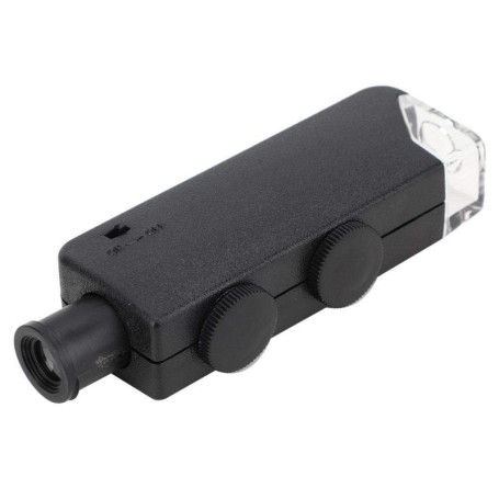 Microscope de Poche, 60-100X Réglable LED Éclairé Microscopes Poche Loupe Portable Loupe pour Observation, Mini Microscope Porta