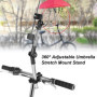 Samfox Porte Parapluie Fauteuil, Parasol Ajustable pour Parapluie 360 ° Support de Fauteuil Roulant Accessoire pour Vélo Connect