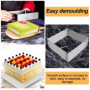 DURANTEY Cadre Patisserie en Acier Inoxydable 15 à 28 cm Réglable Moule Gateau Carré Extensible Moule Carré Patisserie Antirouil