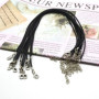 Cordon de Collier Wax Cordon de Collier en Cuir Artificiel Collier Mousqueton en Corde Tressée DIY Collier Pendentif Accessoires