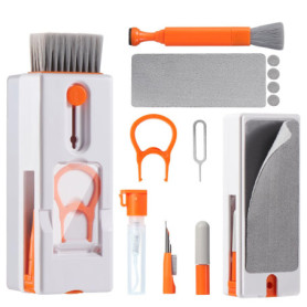 Vinabo 11 en 1 Kit de Nettoyage Clavier, Kit Nettoyage pour AirPods, Keyboard Cleaner avec Brosse, Kit Nettoyage Multifonctionne