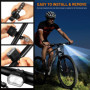 Vinabo Kit Lumières pour Vélo - Phare et Feu Arrière, Longue Autonomie, Recharge USB, Etanche IPX6, 6 Modes D'éclairage, Léger e