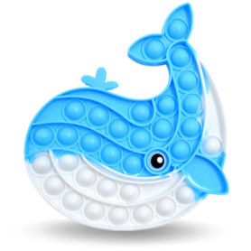 Steemjoey Push It Fidget Toy - Jouet Anti-Stress Baleine pour Enfants et Adultes - Cadeau Parfait pour Soulager l'Anxiété et TDH