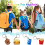 Steemjoey 8 Porte-clés Enfants, Porte Clef Enfant Mini Push Fidget, Porte-clés Snack Anti-stress pour Enfants Autistes, Jouet po