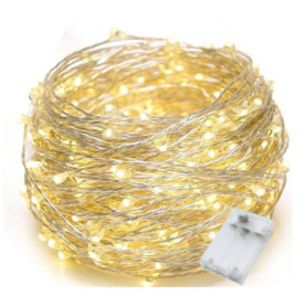 Guirlandes Lumineuses LED, 10m 100 LED Guirlande Lumineuse a Pile, lumières d'arbre de Noël, pour Décoration Chambre, Jardin, An