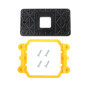 RIIEYOCA Support de refroidissement pour processeur AMD avec quatre vis pour prise AM2 AM3 Jaune et noir