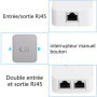 CERRXIAN Commutateur réseau 2 ports, RJ45, sélecteur de commutateur réseau 2 ports, 100 m 2 en 1 ou 1 en 2 sorties