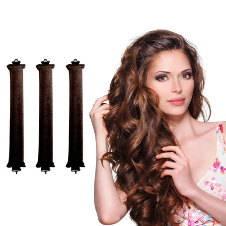 3 Pièces Bigoudis Cheveux,Boucle Sans Chaleur,Rouleau Cheveux,Fer à Friser Sans Chaleur Pour Tous Types de Cheveux,Pour Grandes 