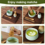 Zanfqvo Fouet à Matcha en Bambou - Naturel Matcha Fouet, 100 Branches - Accessoires pour Cérémonie du thé Japonais