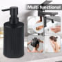 2 pezzi Distributeur Savon Flacon Distributeurs de Savon Plastique Noir Mat Distributeur de Savon pour Salle de Bain et Cuisine 