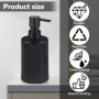 2 pezzi Distributeur Savon Flacon Distributeurs de Savon Plastique Noir Mat Distributeur de Savon pour Salle de Bain et Cuisine 