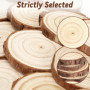 LUZIYUN 18 Pcs Rondin De Bois Naturel 8-10cm Sans Trou, Tranches De Bois Brut 10mm, Disques Ronds Pour Bricolage, Décoration Mar