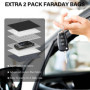 Boîte Anti RFID & Lot de 2 Signal Blocage Faraday Pochette Sac,Boîte à clés de Voiture, Keyless Go Boîte Protection,Etui Anti RF