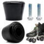 INHEMING 2Pcs Butées d'orteils en PU avec Boulons pour Patins à roulettes, Double Rangée de Bouchons de Frein pour Patinage à ro