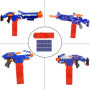 Lot de 2 Accessoires de Pistolet Soft Bullet - Compatibles avec 18 Clips - Recharge Rapide - avec 120 pièces de 7,2 cm - Tête Cr