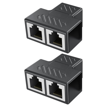 YSDYY Répartiteur en 2 parties, connecteur de câble réseau, adaptateur de câble réseau, connecteur d'extension de câble, réparti