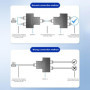YSDYY Répartiteur en 2 parties, connecteur de câble réseau, adaptateur de câble réseau, connecteur d'extension de câble, réparti