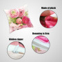 DAZZLUXE 1 housse de coussin en peluche à motif floral rose - 45 x 45 cm - Pour la maison, le salon, la chambre, le balcon, les 